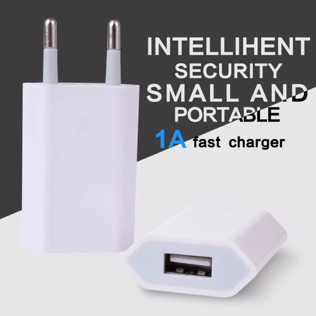 Universal USB AC EU Power Adapter ชาร์จ Charger Adapter สำหรับโทรศัพท์5V 1A แหล่งจ่ายไฟสำหรับ MP3 MP4กล้อง