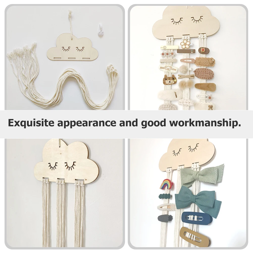 

1 set 1 Set Wooden Cloud Sign Ornament Hanging Diy Wood Plaque Nursery Bedroom Decorative Wall Crafts Home Decoration Party Wall