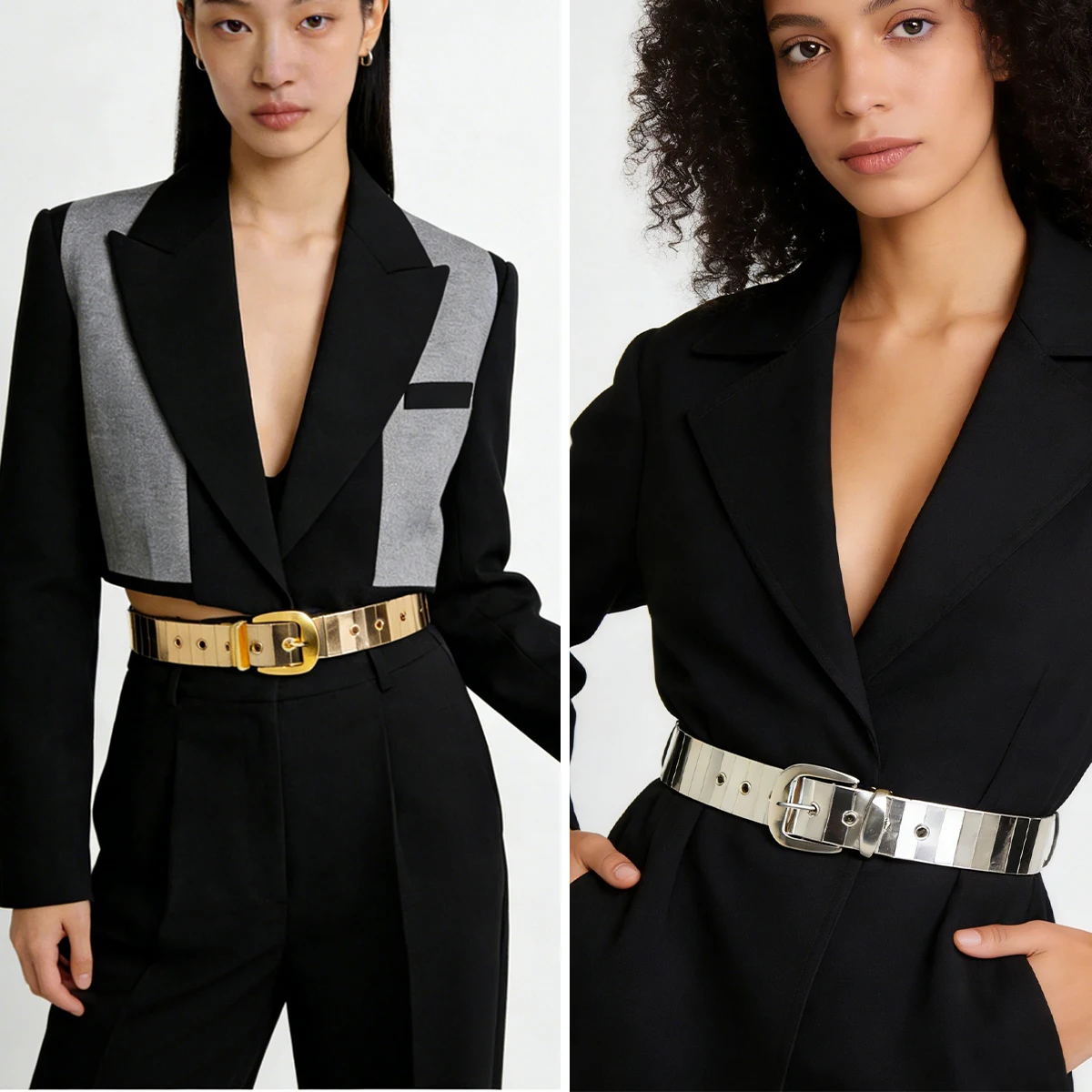 

Fashion Gold Chain Belts For Women Waist Silver Metal Belt Men Wide Goth Designer High Quality Waistband Punk Jeans Strap