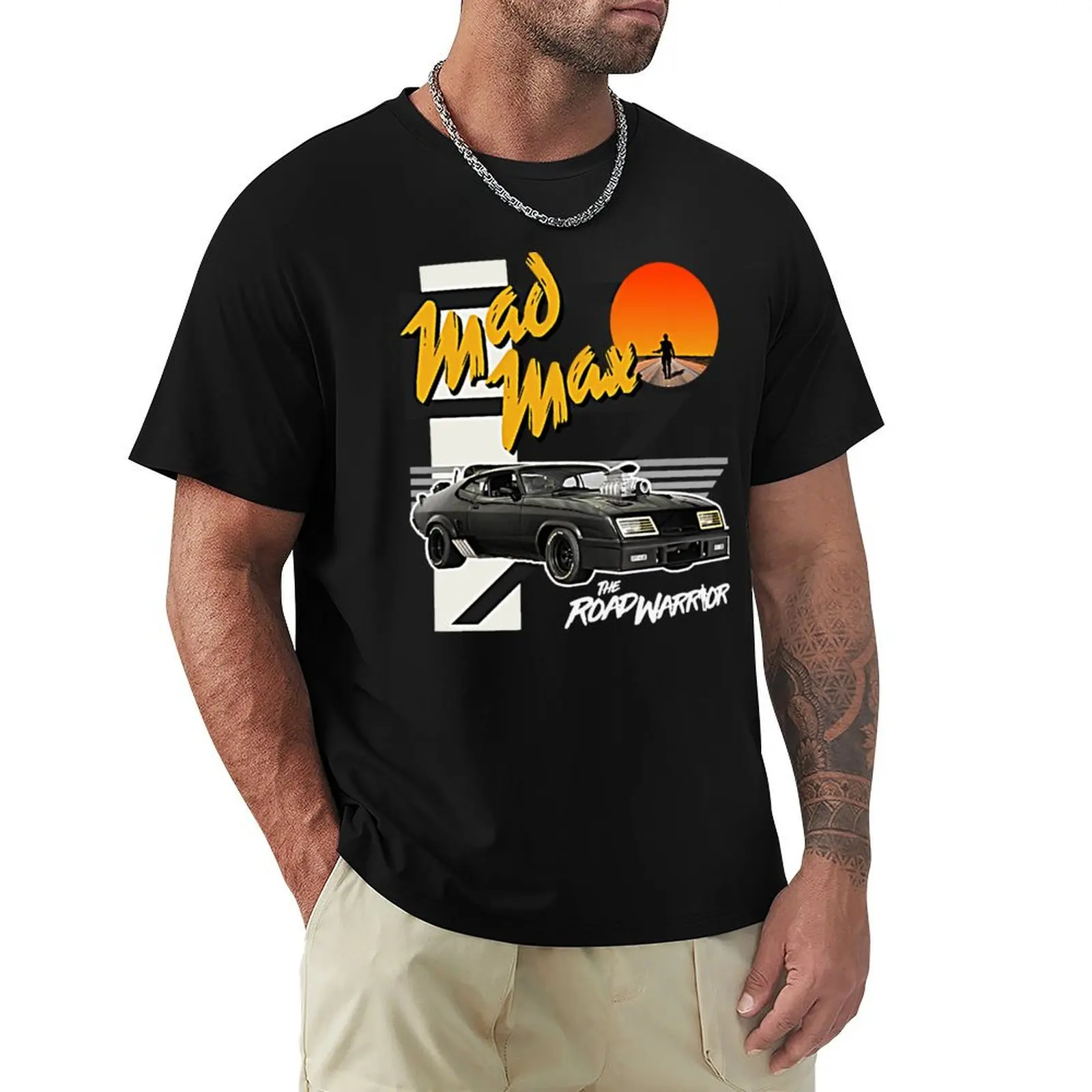 Mad Max The Road Warrior V8 Interceptor T-Shirt Functional Casual Short Sleeve Tee