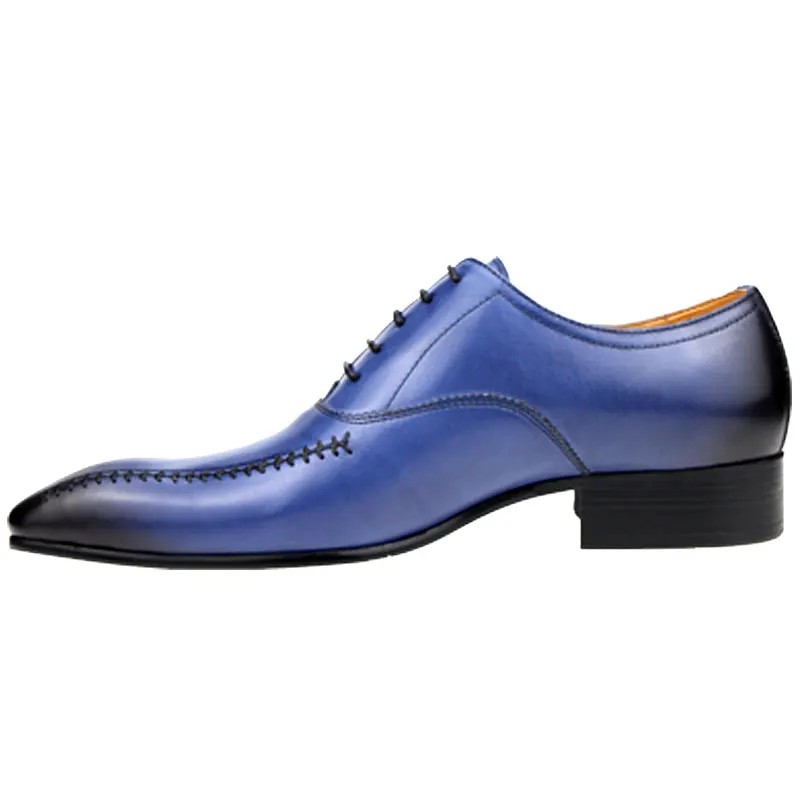 Men Shoes Comfortable Fashion With Classic Brand 2023 Lace-up Italian Style Leather For Wedding Business Office Shoes Men New In