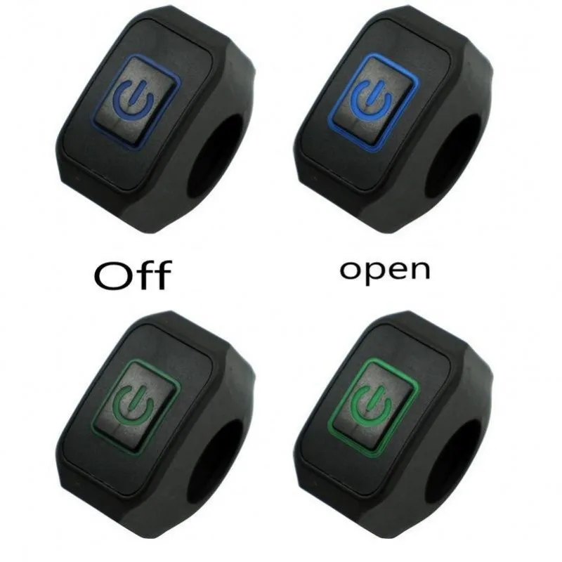 7/8\'\' Motorcycle Handlebar Switch with LED Light Momentry Buttton for Electric Star Kill Waterproof Control Switch Button 22mm