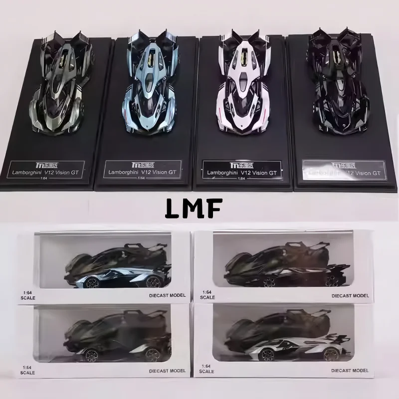 Modelo de coche de simulación en miniatura fundido a presión, adornos para adultos, juguetes para niños, regalos para niños, en stock, 1:64 V12 VGT