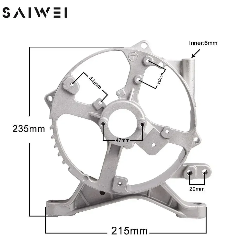 5KW 8KW GX390 Engine Motor Bracket Rear End Cover 178F 186F 188F 190F 192F Aluminum Rear Bracket For Gasoline Diesel Generator