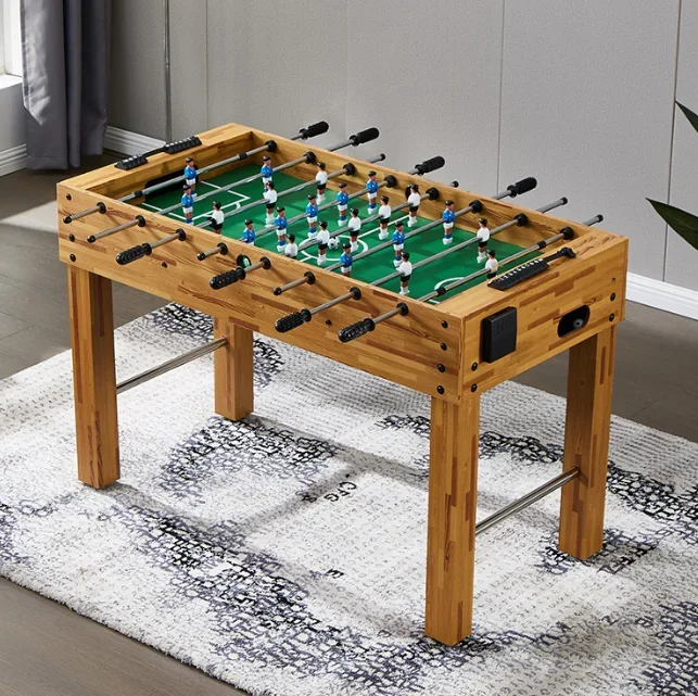 1.2m Black Classic Foosball Table - 8-Pole Soccer Table Game for Adults and Children