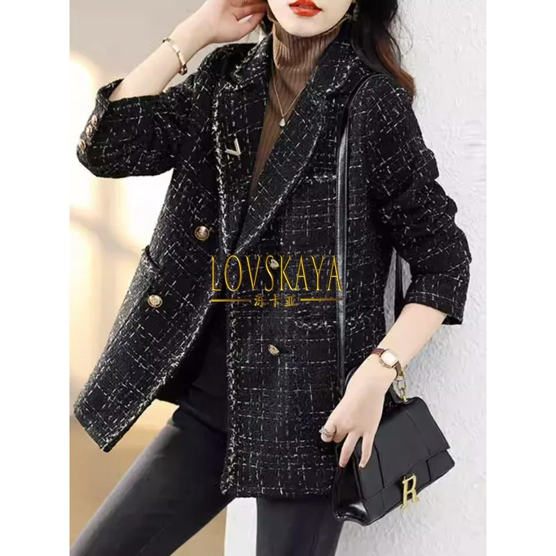 Mid length fashionable top temperament and a youthful fragrance Women cotton jacket with a new chubby and slimming style autumn