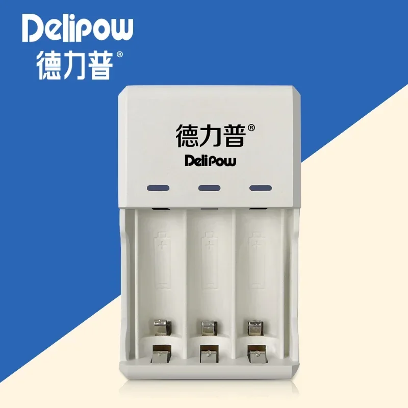 

New Delipow Three Slot 5 No. 7 Rechargeable Battery Charger Universal Battery Charger Genuine Toys Rechargeable Li-ion CellA Goo