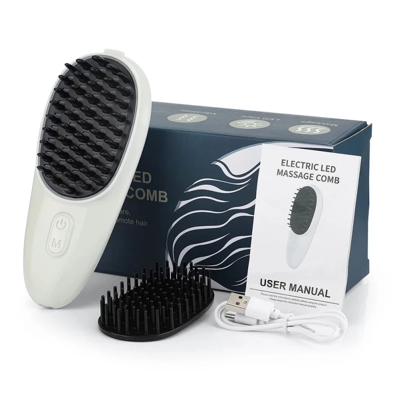 

Electric Vibration Massage Comb Photonic Therapy Hair Growth Massage Scalp Brush Anti Hair Loss High Frequency Hair Care