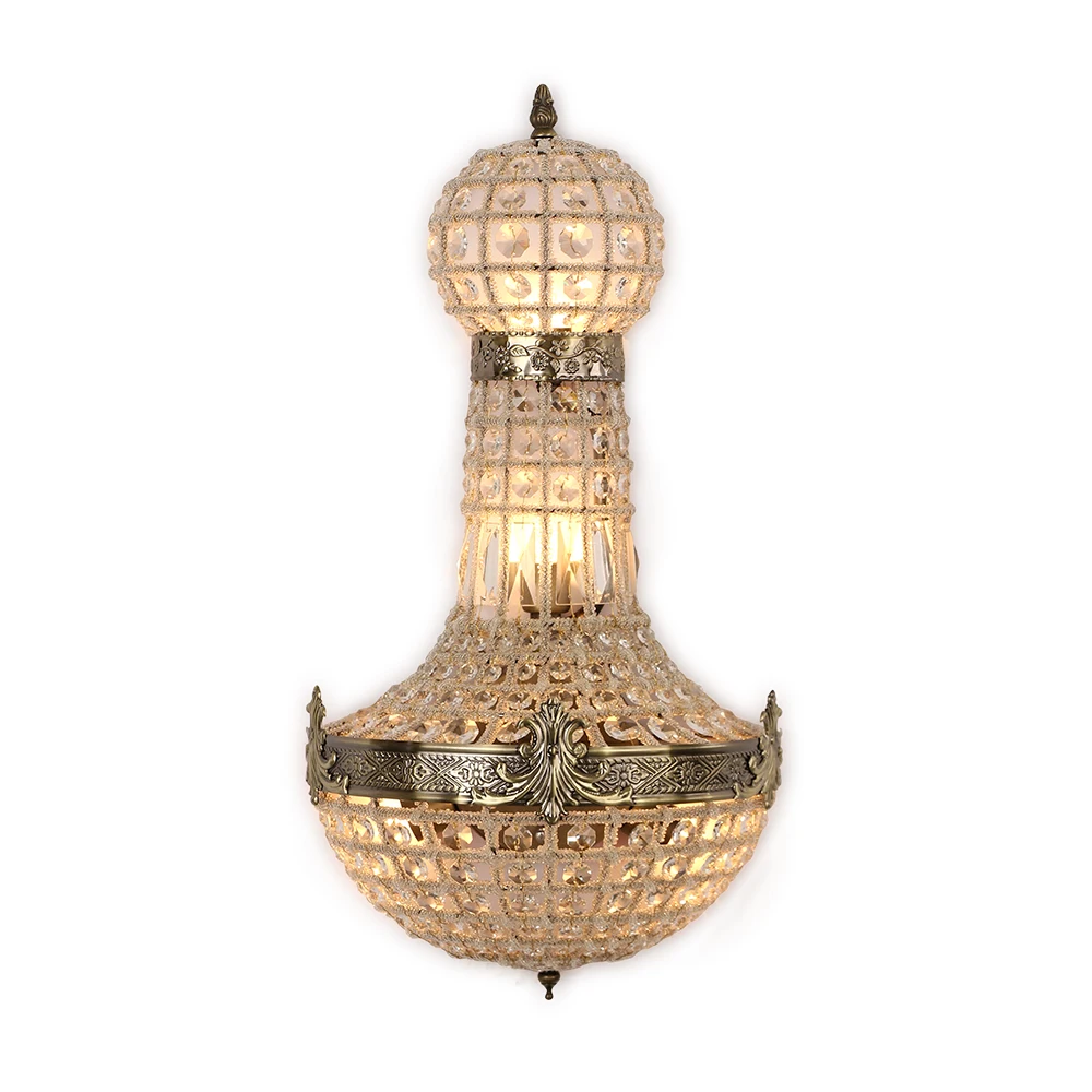 Europe Retro Lustre Royal Empire Crystal Chandelier WALL LAMP Hotel Living Room Bedroom Church