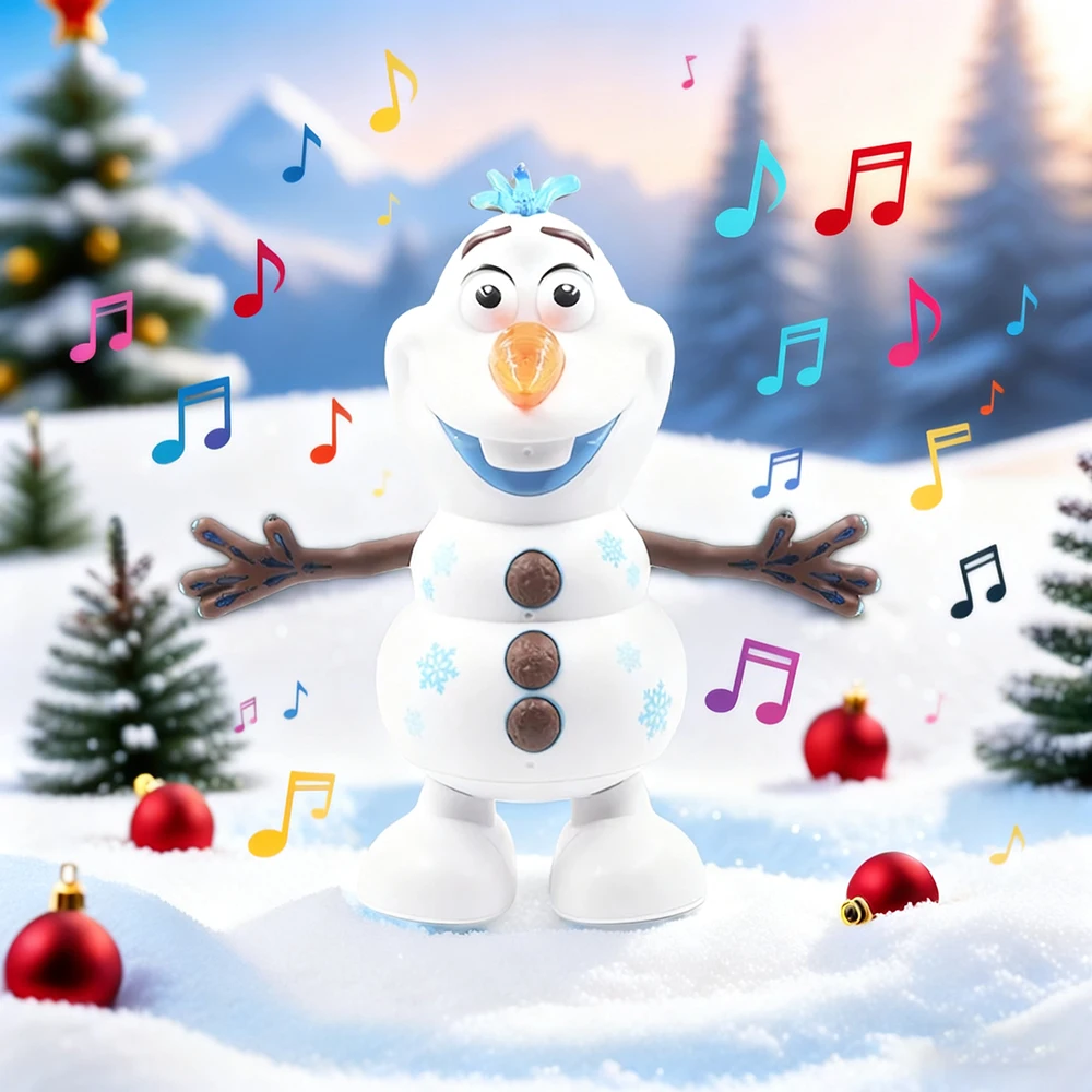 Disney Olaf Frozen Doll Action Figure Dance Doll Olaf Electric Toy Children's Gift