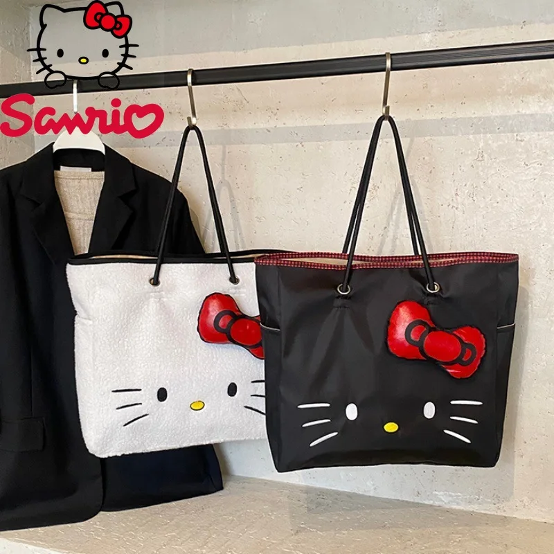 

Новая женская сумка HelloKitty, модная женская сумка высокого качества, универсальная женская сумка для покупок с мультяшным рисунком, женская сумка через плечо большой вместимости