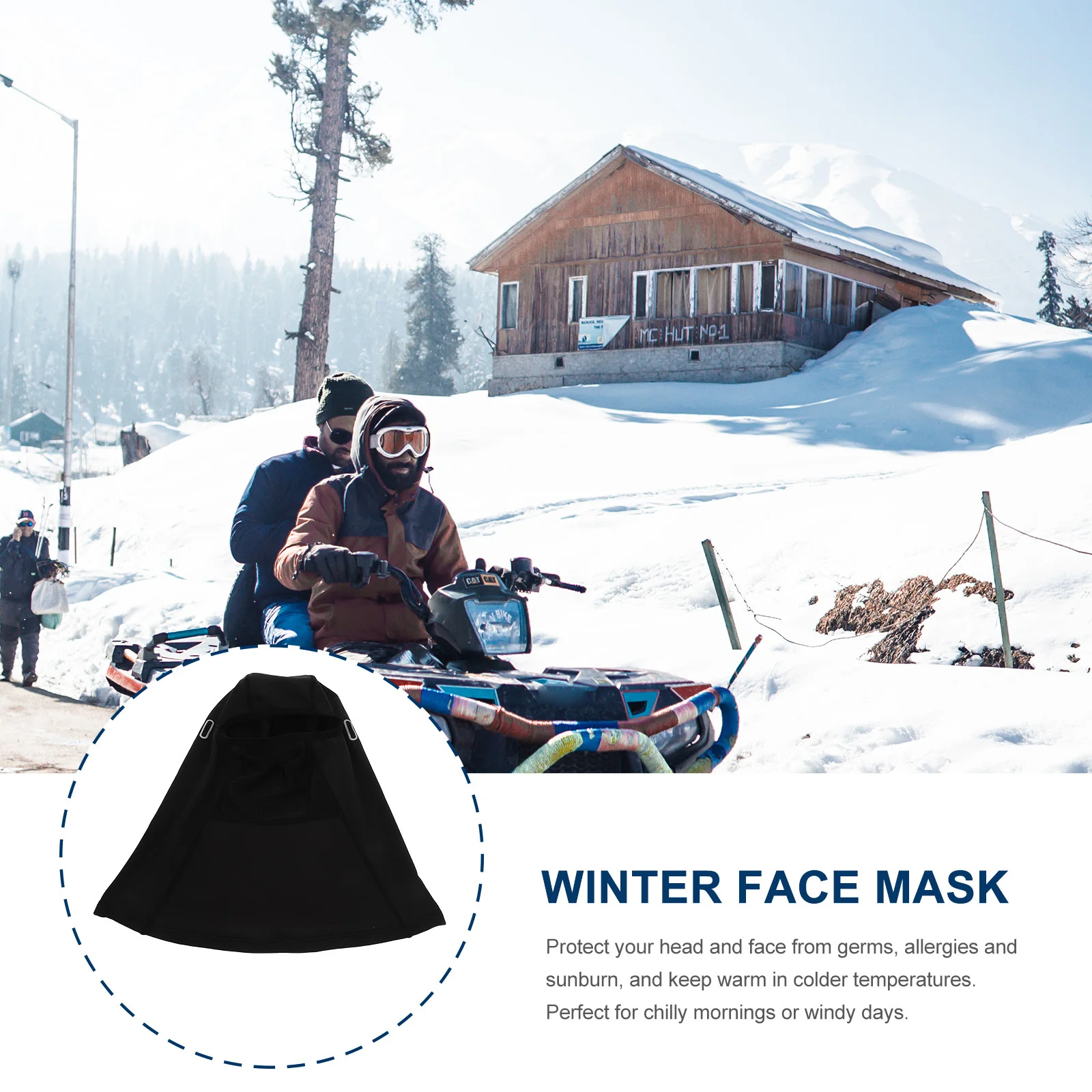 

Windproof Face Cover Warm and Cold-proof Hat Ear Cap Polyester Durable Protector Man
