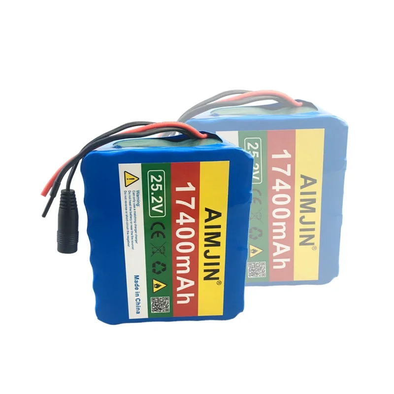 25.2v 17400mah Lithium Battery Pack 6S5P 17.4A Built-in BMS Protection, Used for Bicycle Engines, Outdoor Power Sour