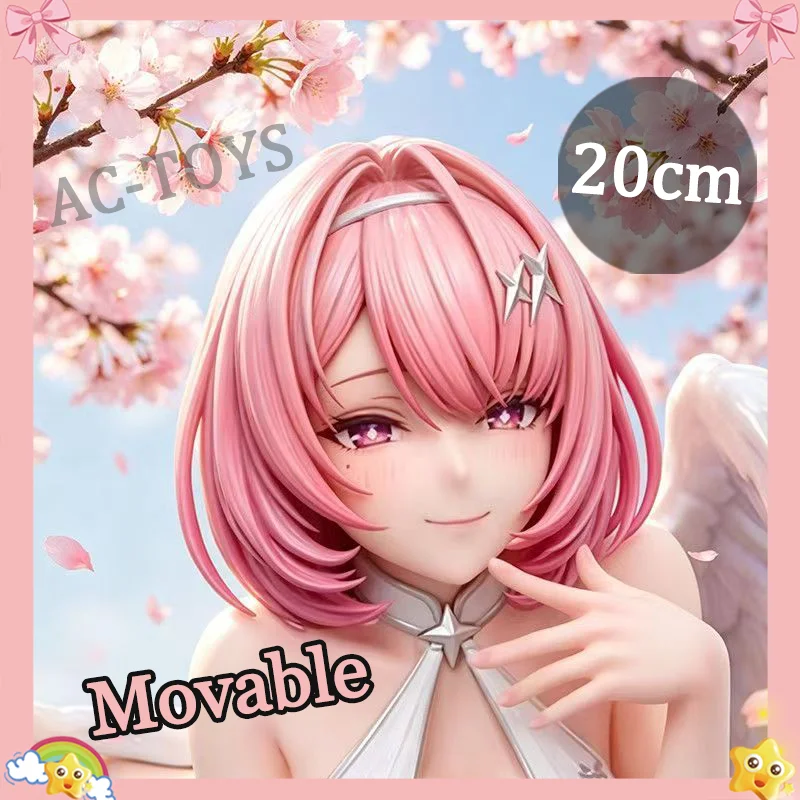 Zenless Zone Zero Remiel Pink Hair Angel Wings Anime Girl Figure Statue 20cm Standing Position Sexy Maid Movable PVC Toy Model