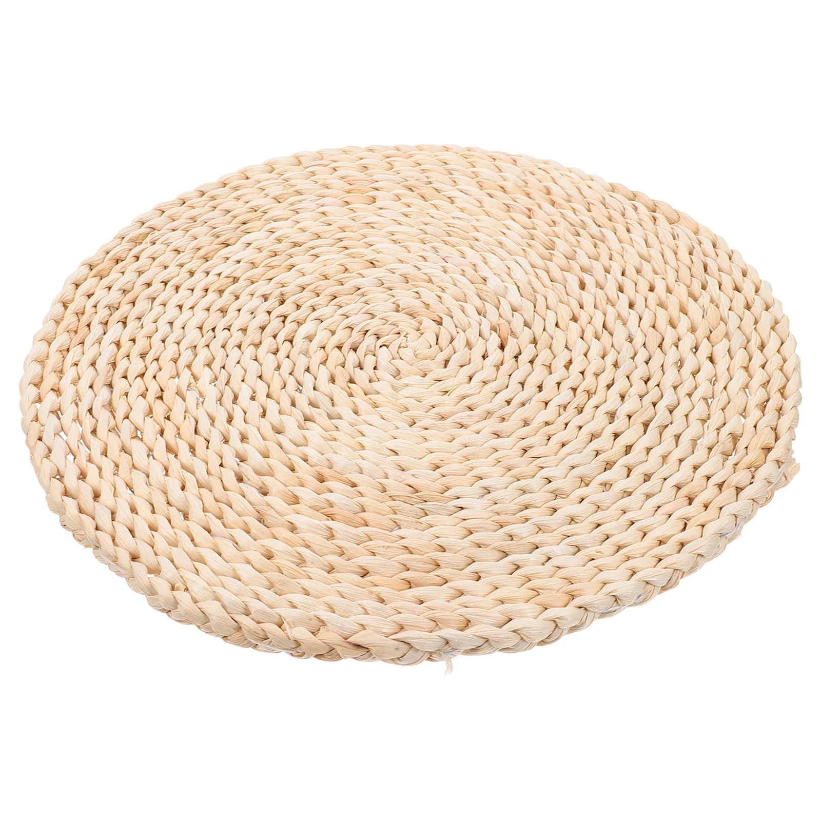 1Pcs Woven Rounded Seat Cushion Heavy Duty Crafted Tatami Floor Mat for Living Room Bedroom Tea Room Comfortable Sitting Pad