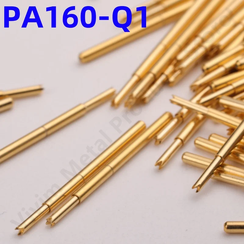 

100PCS PA160-Q1 Spring Test Probe PA160-Q Test Pin P160-Q P160-Q1 Test Tool 24.5mm 1.36mm Needle Gold Tip Dia 0.99mm Pogo Pin