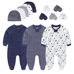 2022 Autumn Newborn 13Pcs Clothes Set Romper+Hat+Gloves Baby Boy Outfits Toddler Girl Cotton Jumpsuit Cap Mitten Infant Suit