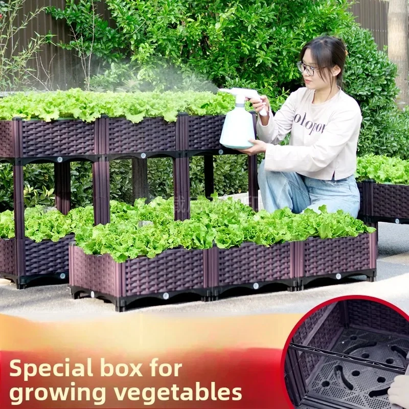 Extra Large Deepened Planting Box for Vegetable Growing Balcony Roof Outdoor Family Use