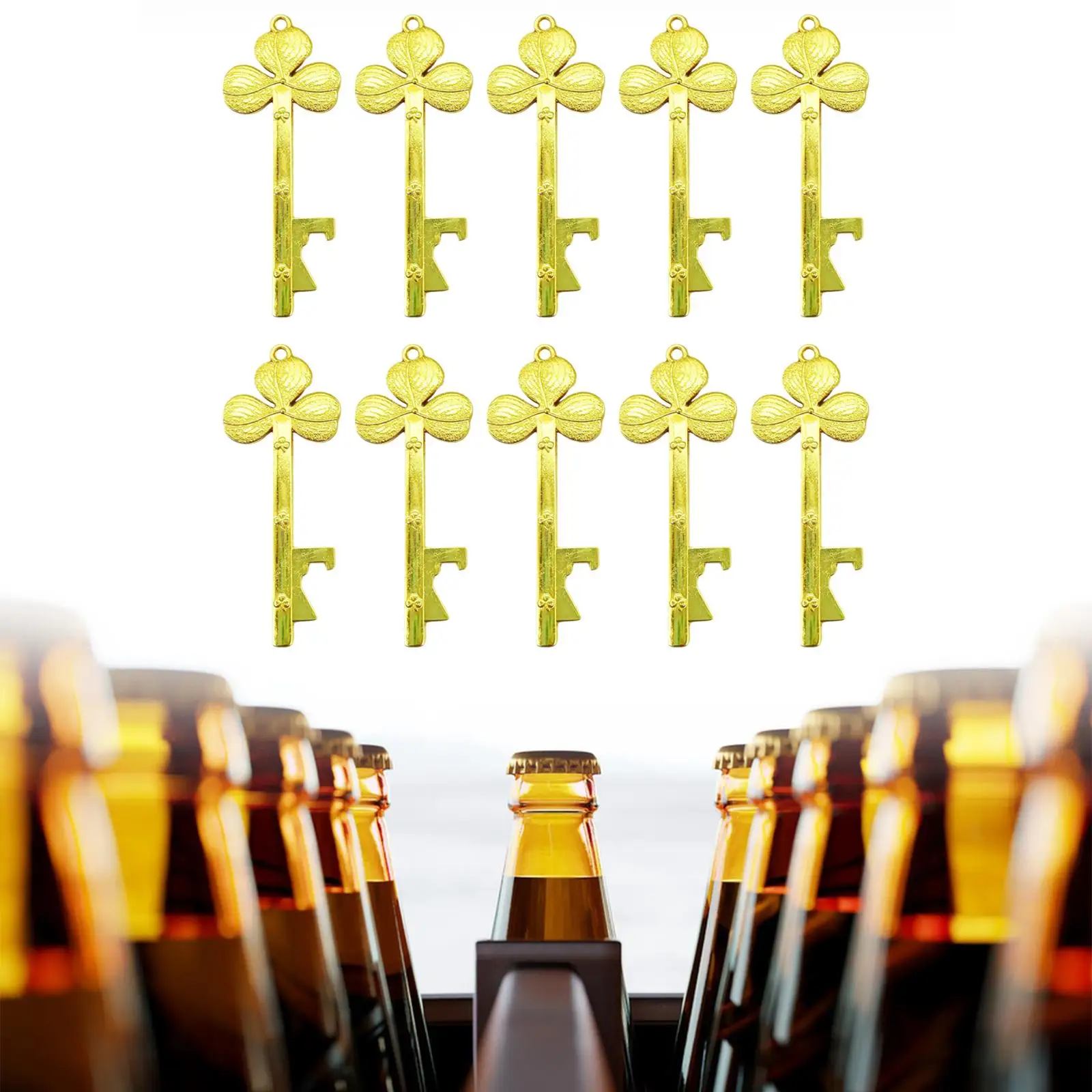 10개 키체인 펜던트 병따개 우아하고 다용도인 가방 장식 선물 파티 기념품 여성용 장식품