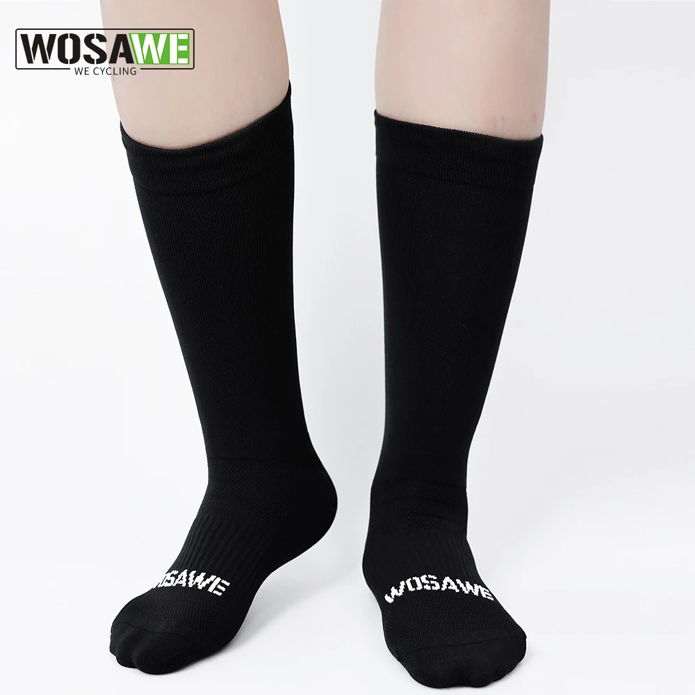 

WOSAWE Men Cycling Socks Non-slip Soccer Socks Road Bicycle Sock Women Trekking Running Outdoor Racing Sports Socks 4 Colors