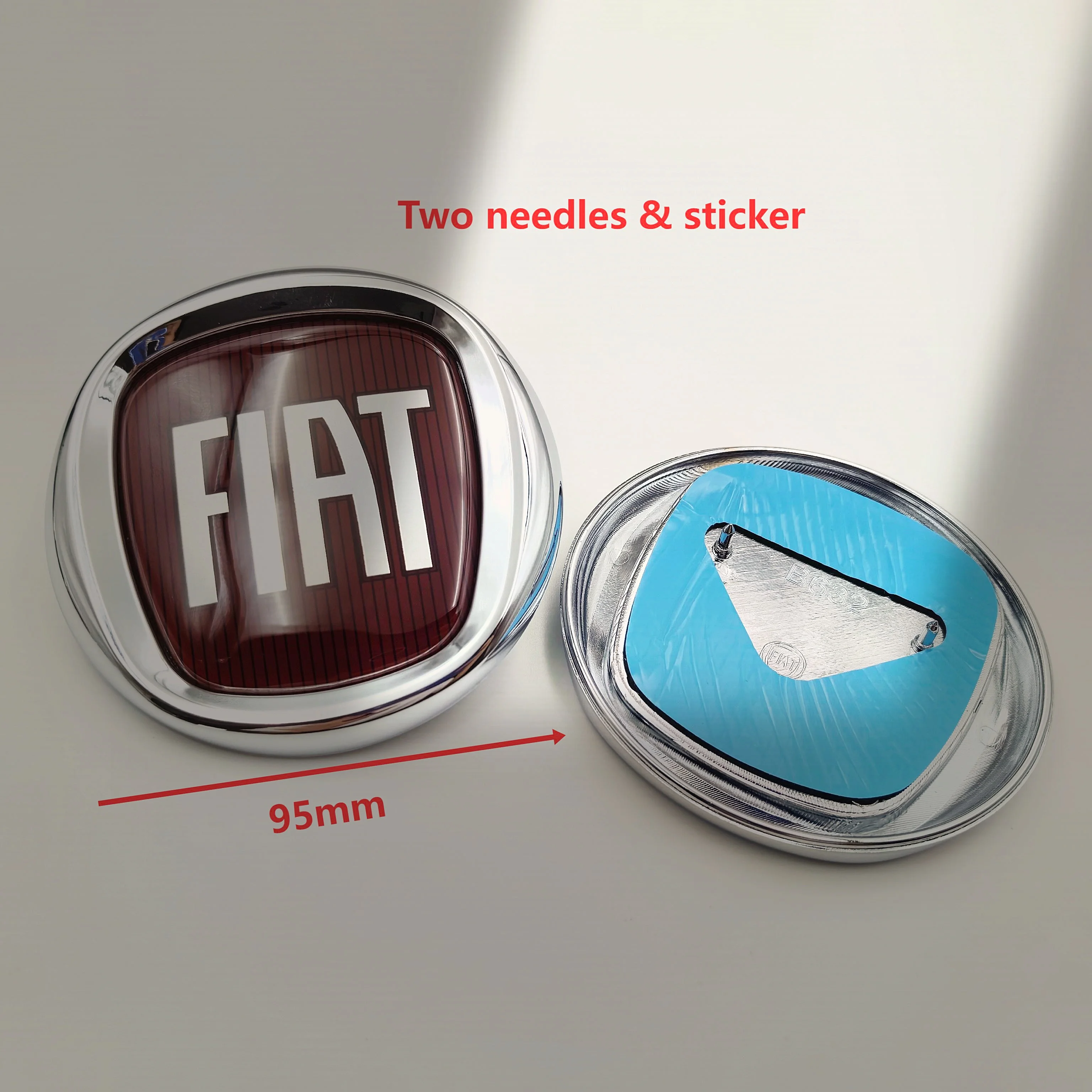 1 Stück 95 mm 100 mm 9,5 cm 10 cm Logo Fiat vorne hinten Abzeichen Emblem für 500 Panda Punto Grande Punto Doblo Ducato Bravo Tipo 595 600