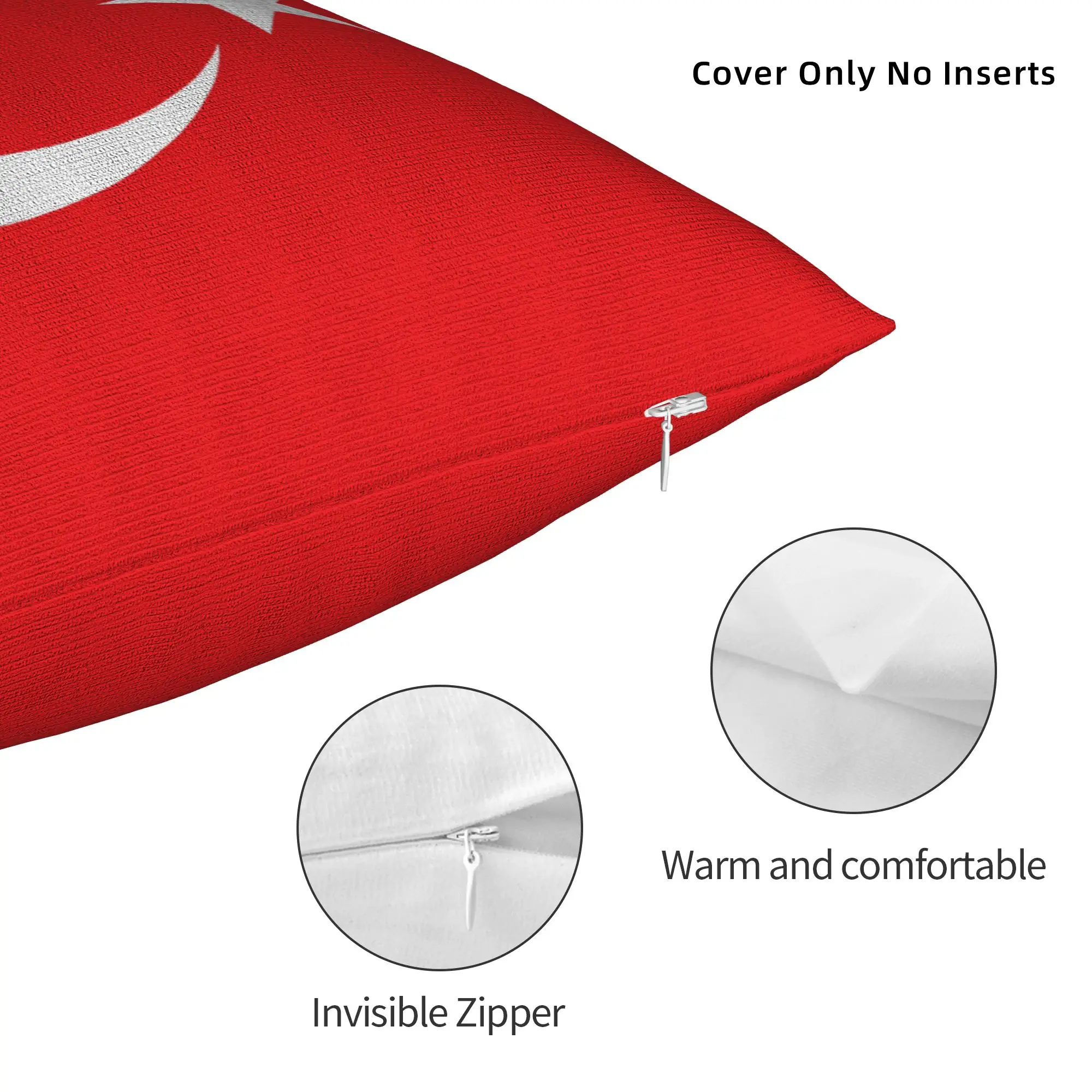 Flag of Turkey Souvenir Pillowcase Soft Polyester Cushion Cover Decor Turkish Patriot Throw Pillow Case Cover Home Dropshipping