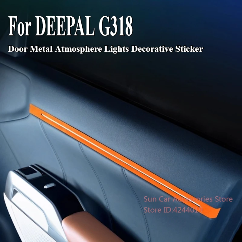 

For Changan DEEPAL G318 24-25 Alcantara Suede Door Metal Atmosphere Lights Decorative Sticker Car Interior Modified Accessory