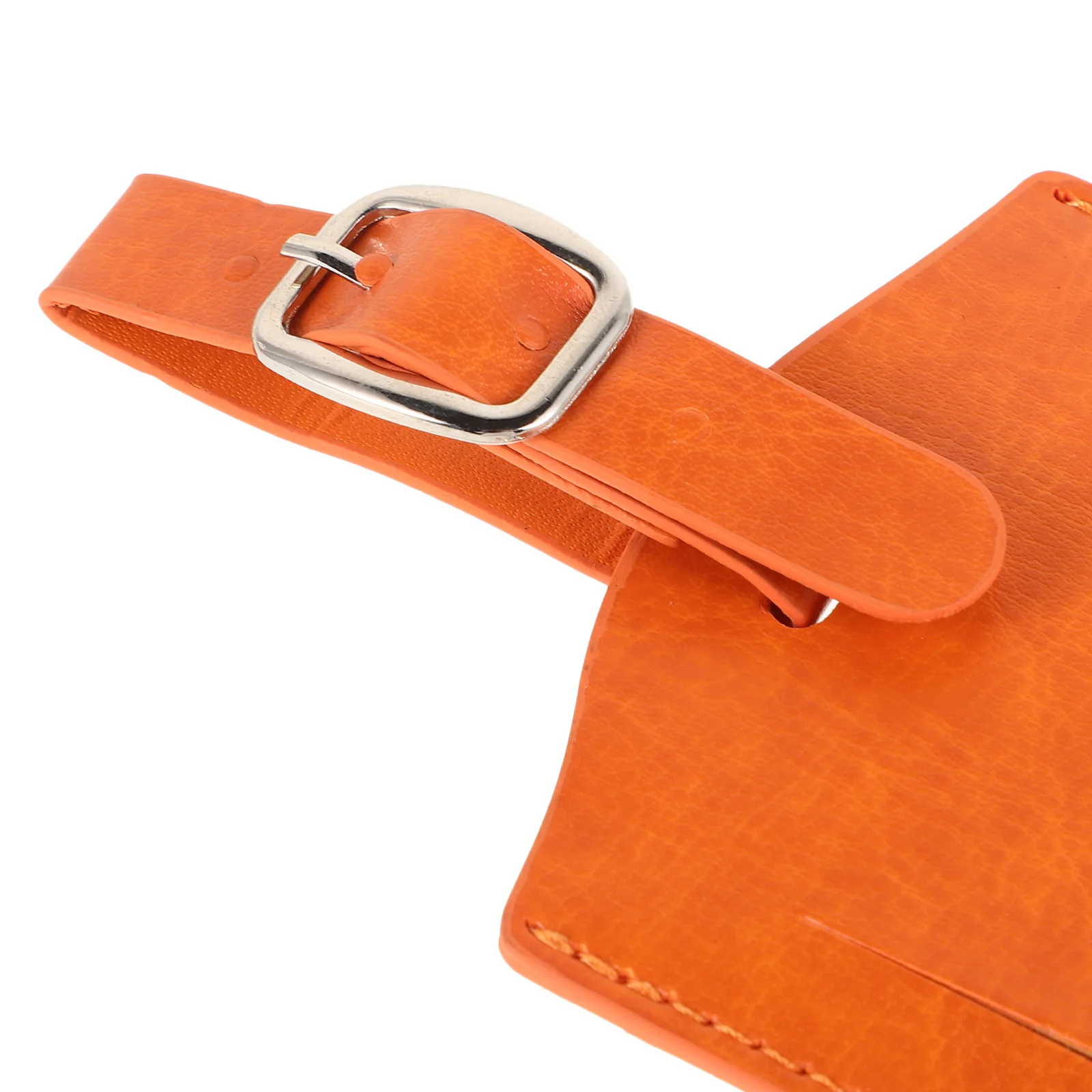 3 قطعة علامات الأمتعة لحقائب السفر الثقيلة حقيبة جلدية العلامات مع حامل بطاقة الاسم البرتقالي لوازم السفر لكرارا #6