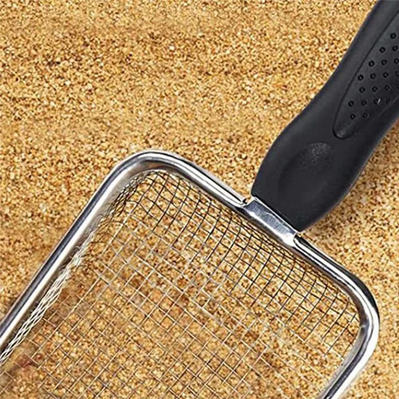 Pala a rete da spiaggia per la raccolta di conchiglie, sabbia filtrante per bambini per la raccolta di conchiglie Sifter Dipper