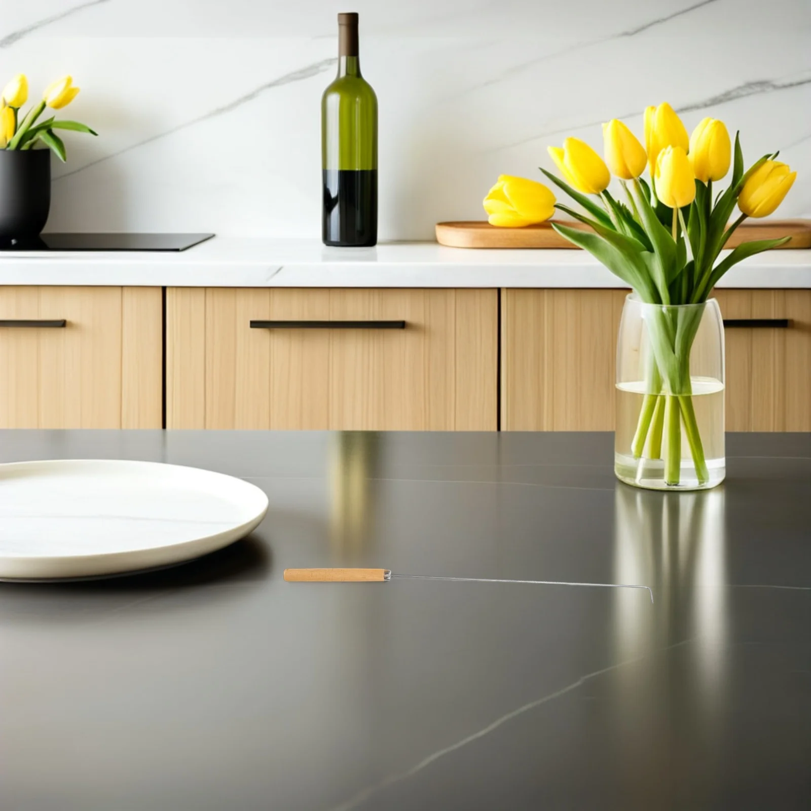 

4pcs Meat Grinder Cleaning Tool Groove Cleaning Hook With Wooden Handle Metal Attachment For Cutting Machines, Food