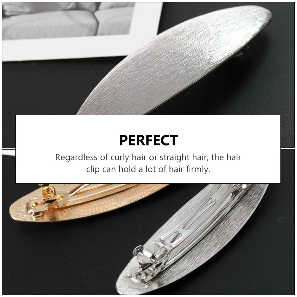 

2pcs Long Women Barrette Fashionable Holder Spring Decor Accessories Hair Ornament Hair Decor Ellipse