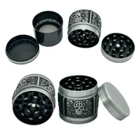40mm Skull Style Cigarette Grinder with 4 Layers of Metal Material Herb Grinder Suitable for Men's Christmas Gift