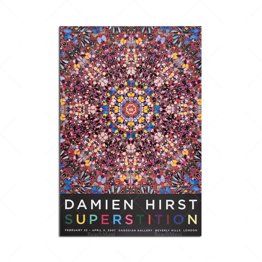Damien hirst、仮想化-オリジナル2021ポスター、桜の形、damien hirst