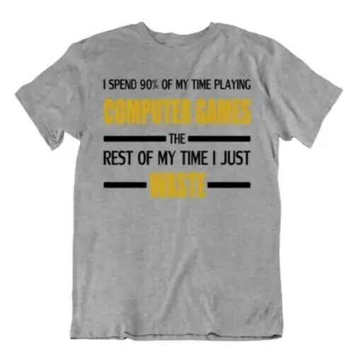 Playing Coputer Games Tshirt Programmer T-Shirt Pun Joke Tee