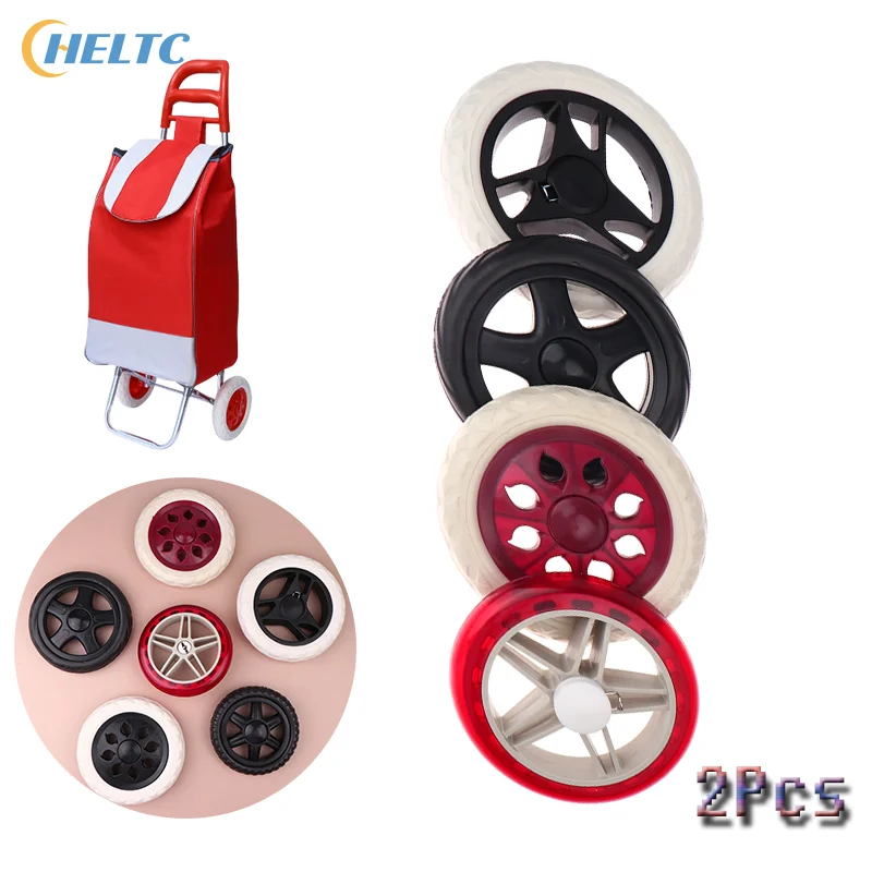 

2Pc 14.3*2.5cmWear-resistant Anti Slip Shopping Cart Tire WheelReplacement Flexible Wheelchair Caster Travelling Trolley Caster