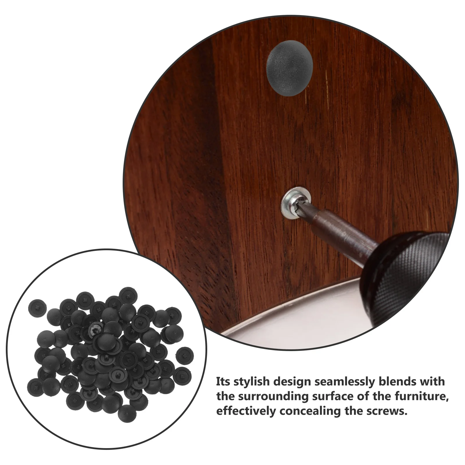 400 قطعة قبعات المسمار الزخرفية البلاستيك غطاء المسمار قبعات للخزائن الأثاث الخشبي إخفاء سهلة تناسب أنيق النهاية
