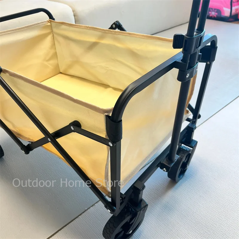 Wagon Outdoor Folding Trolley Cart Portable Large Capacity Handcart Picnic Beach Garden Push Camping Trailer