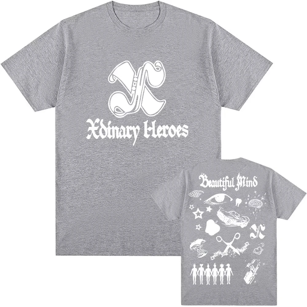 2026 Beautiful Mind Xdinary Heroes Koreaanse Jongensband Afdrukken Katoenen Top met korte mouwen voor mannen Grafische T-shirt Lente/zomer nieuw