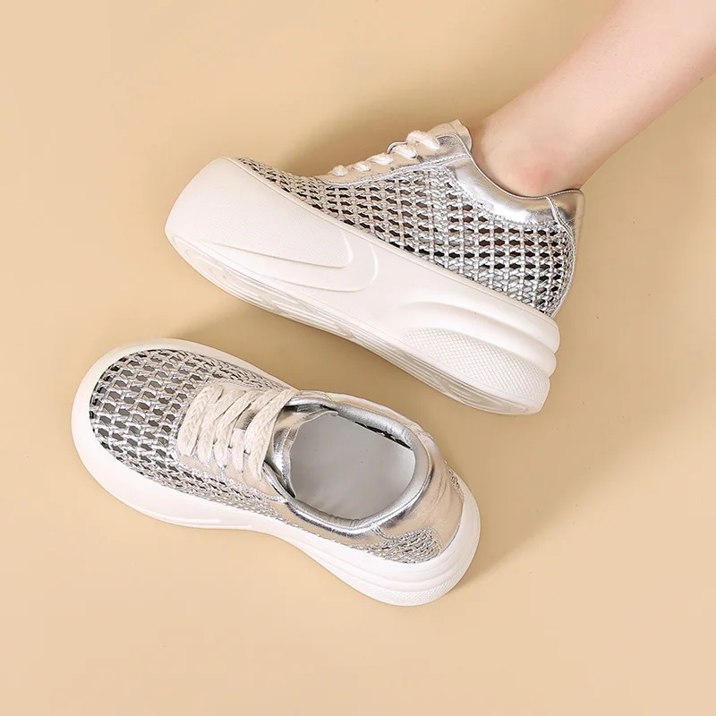 9cm 3 Inch Women Summer Shoes  – Platform Sneakers Chunky recenzja i cena