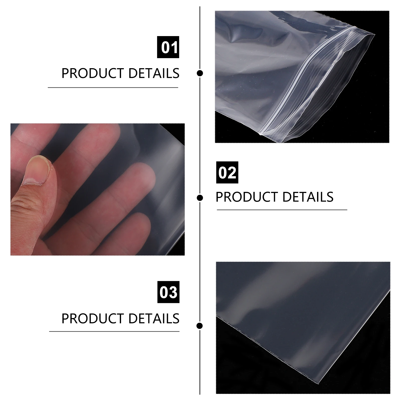 

100pcs Food Sealed Bags Fresh Storage Bags Foldable Leak-Proof For Fruit Vegetable Meat Juice Outdoor Kitchen Use