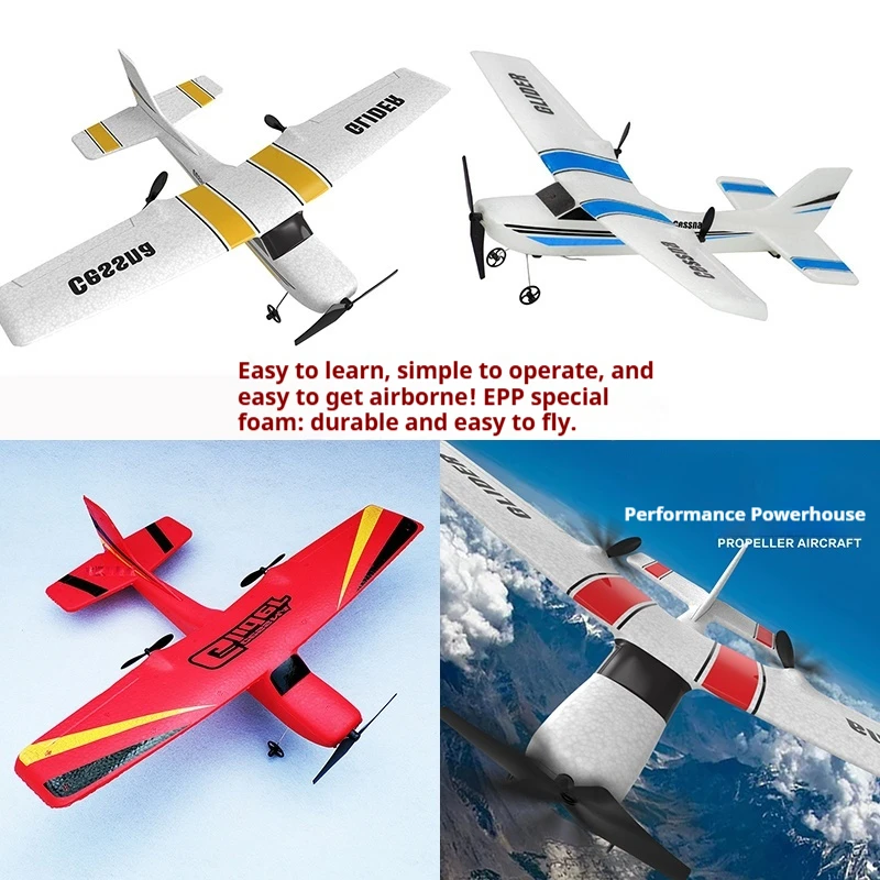 Remote Controlled Fixed Wing Glider Student Children'S Toy Airplane Easy To Learn Crash Resistant Beginner'S Airplane