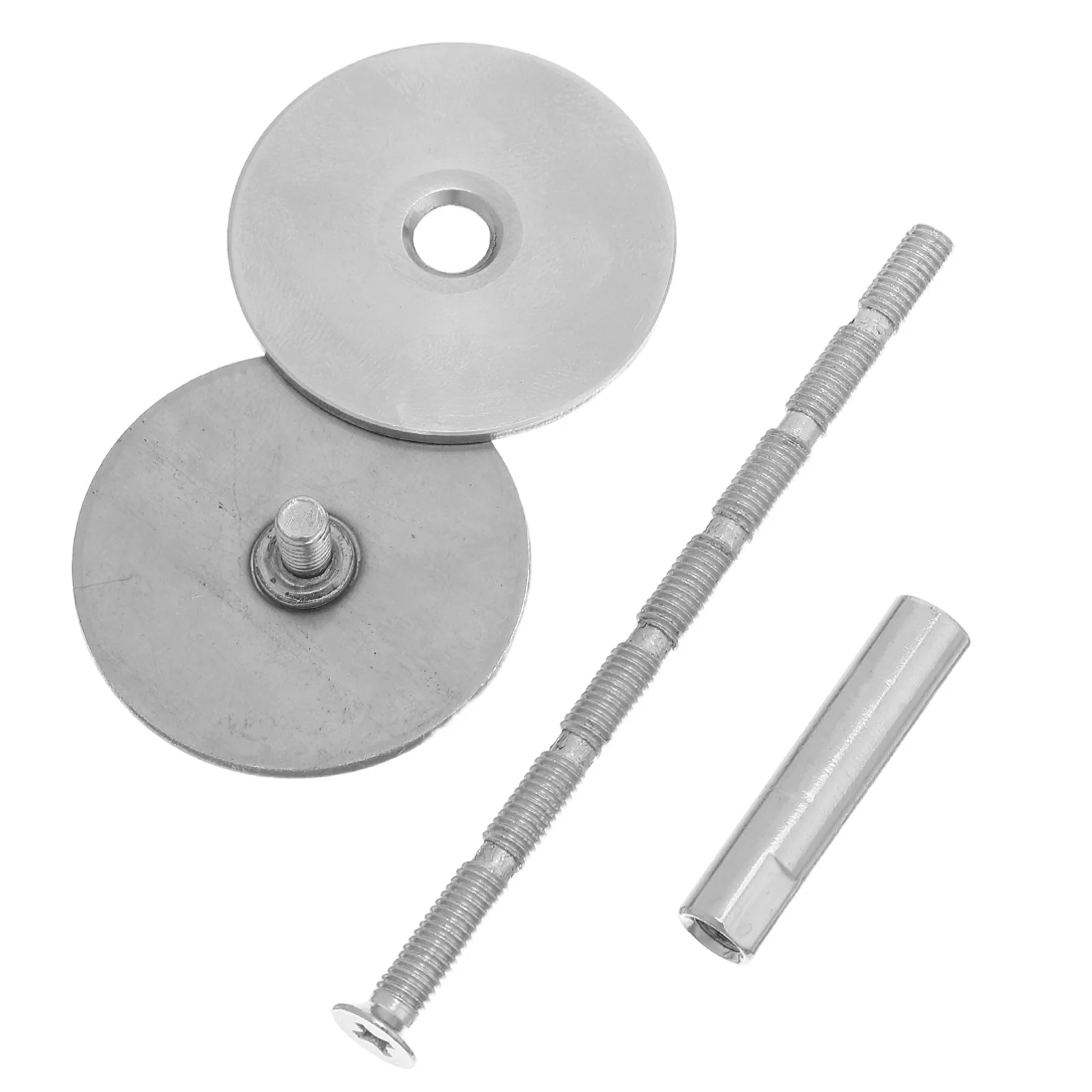 

1 Set Stainless Steel Door Lock Plate 40 Mm Round Deadbolt Hole Filler Door Knob Cover For Home Security Privacy Decorative