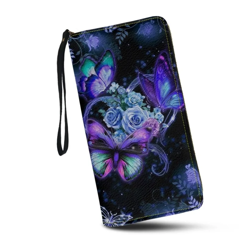 

Belidome Butterfly Floral Wristlet Clutch Cell Phone Wallet for Womens PU Leather Card Holder Multi Card Organizer Wallets Purse