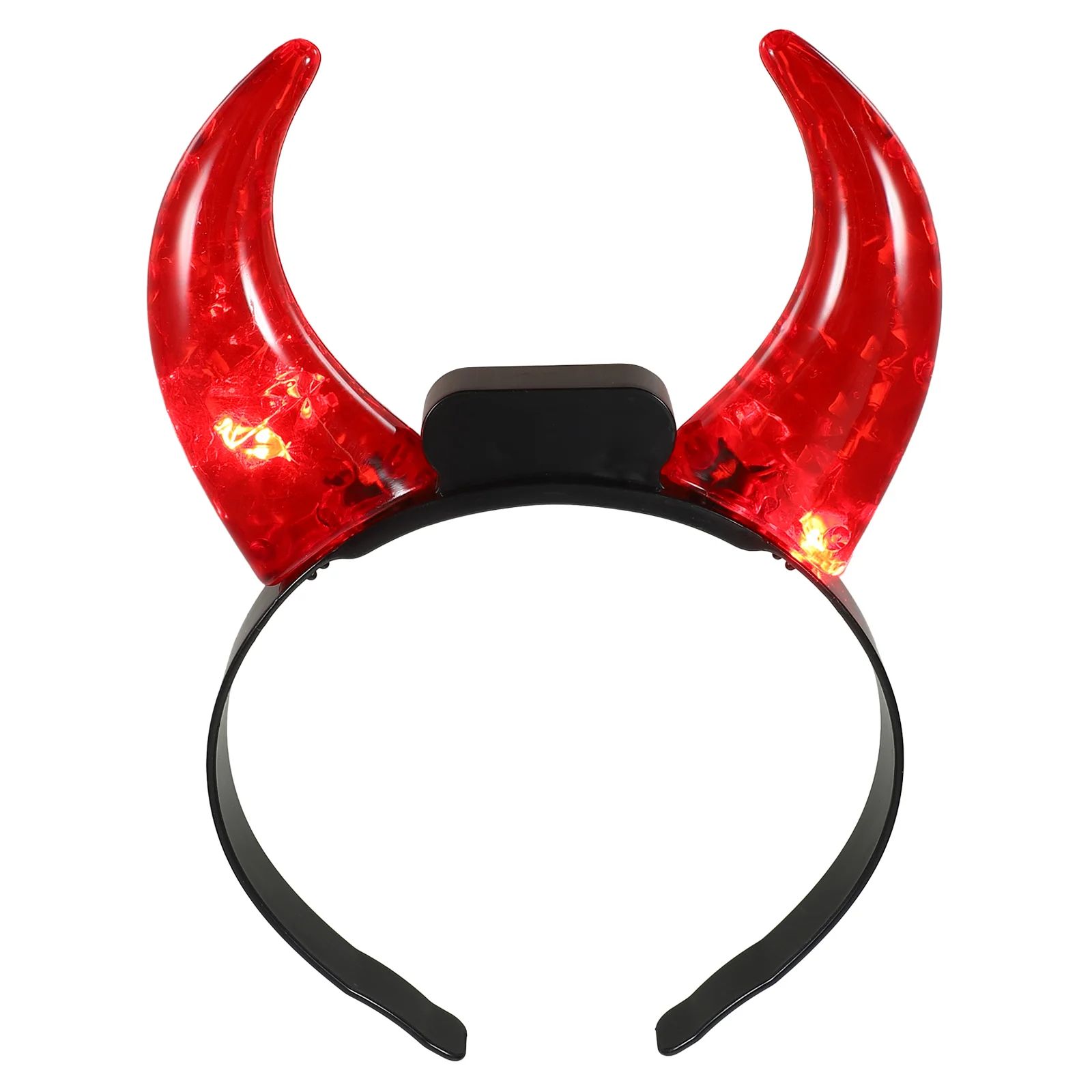 

Demon Horn Headband Unique Party Prop Mens Hat Tail Costume Headdress Hairband Electronic Components Women's Bonnet White
