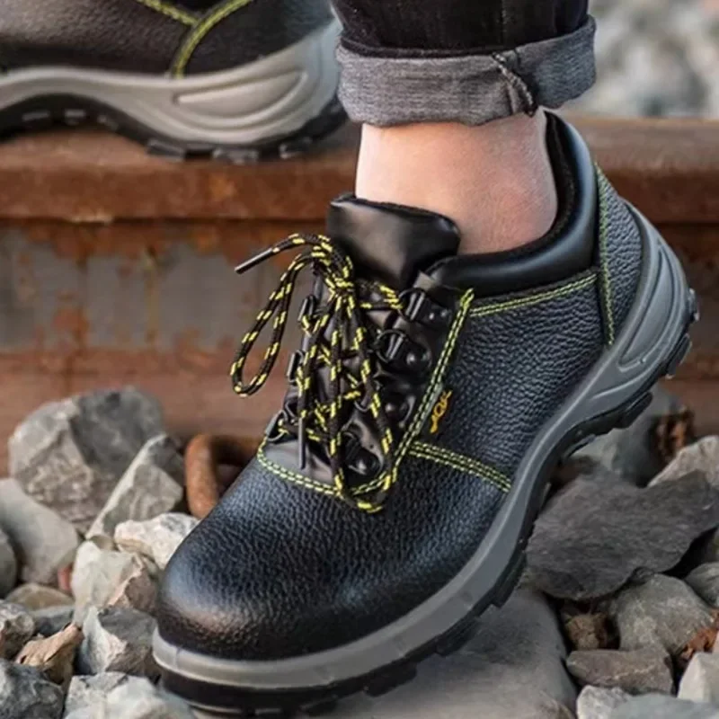 Durable4Seasons Labor Insurance Shoes Smash-proofPuncture-proof Solid Bottom Waterproof Non-slip Wear-resistant Insulating Safet