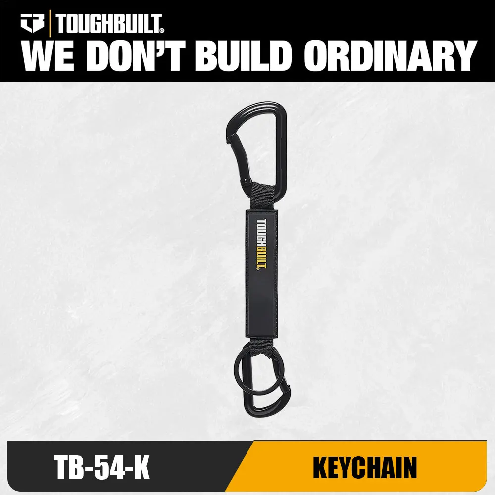 1pc TOUGHBUILT TB-54-K Keychain - Durable Construction Clip On Wrap Around, Multi-Purpose Key Chain