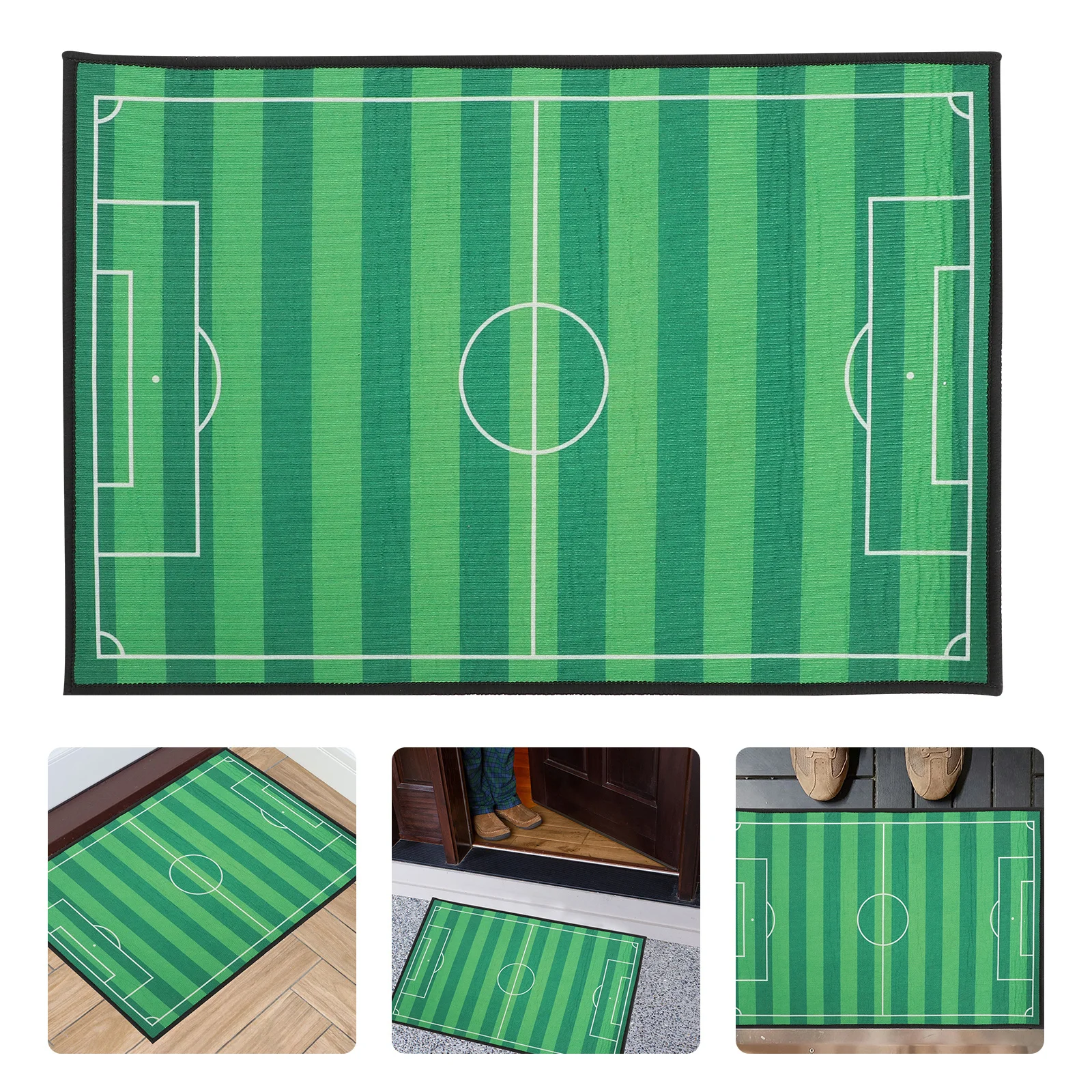 

Football Field Floor Mat 3D Design Non-Slip Bath Rug for Bathroom Living Room Kitchen Home Decor Carpet Football Field Floor Mat