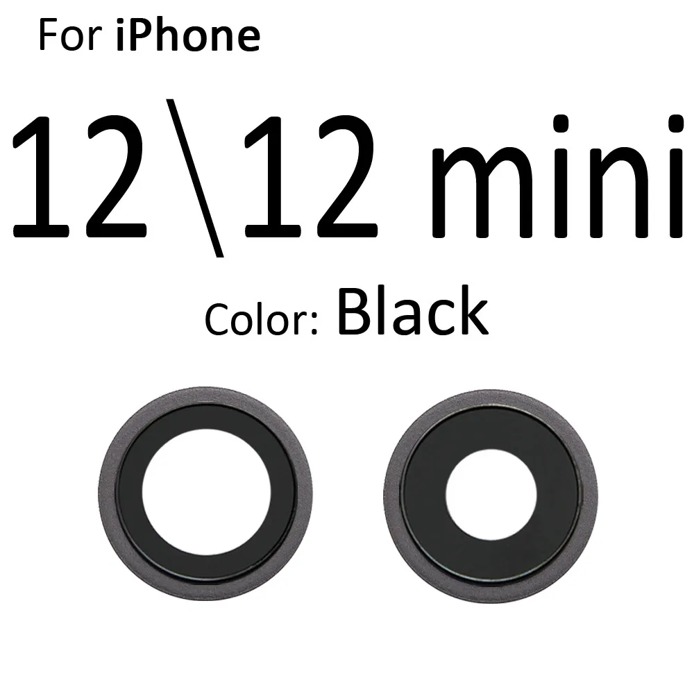 Back Rear Camera Lens Glass Ring Cover With Frame Holder For iPhone 12 mini 12 Pro Max Replacement Parts