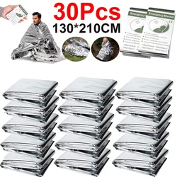 1-30PCS Sliver Emergency Blanket Survival Ourdoor Thermal Rescue For Camping Hiking Travel First Aid Windproof Waterproof Foil