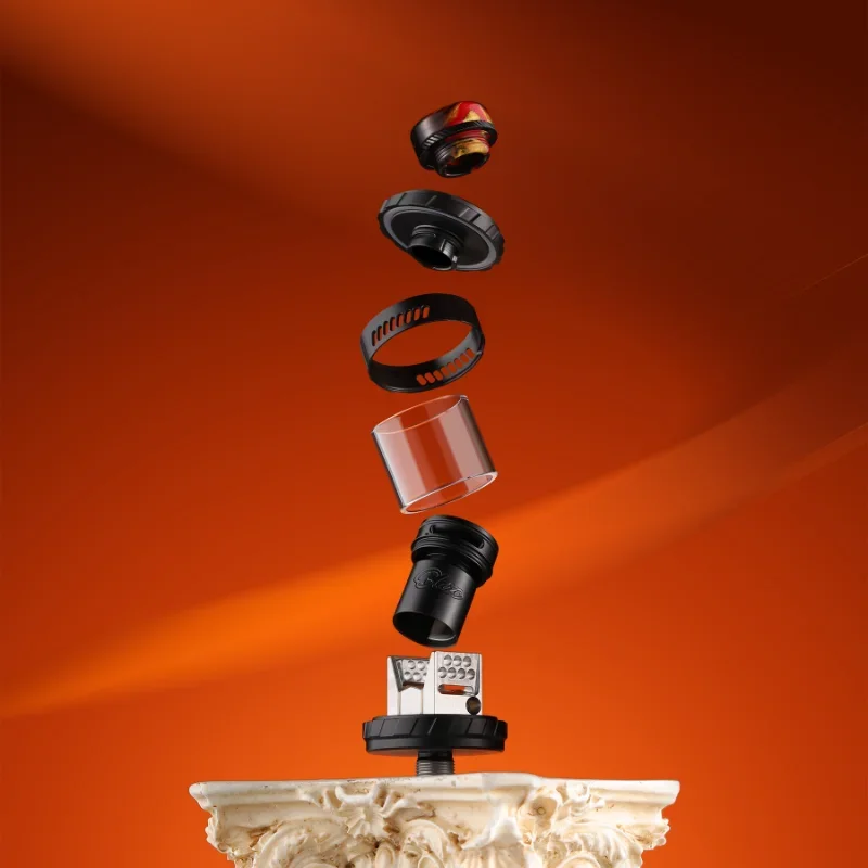 خزان قابل لإعادة البناء مع بناء ملف واحد ، بخاخ قلم Vape أصلي ، إبداعات رعدية ، Blaze Solo RTA ، 316SS ، يليق ، بخاخ ،